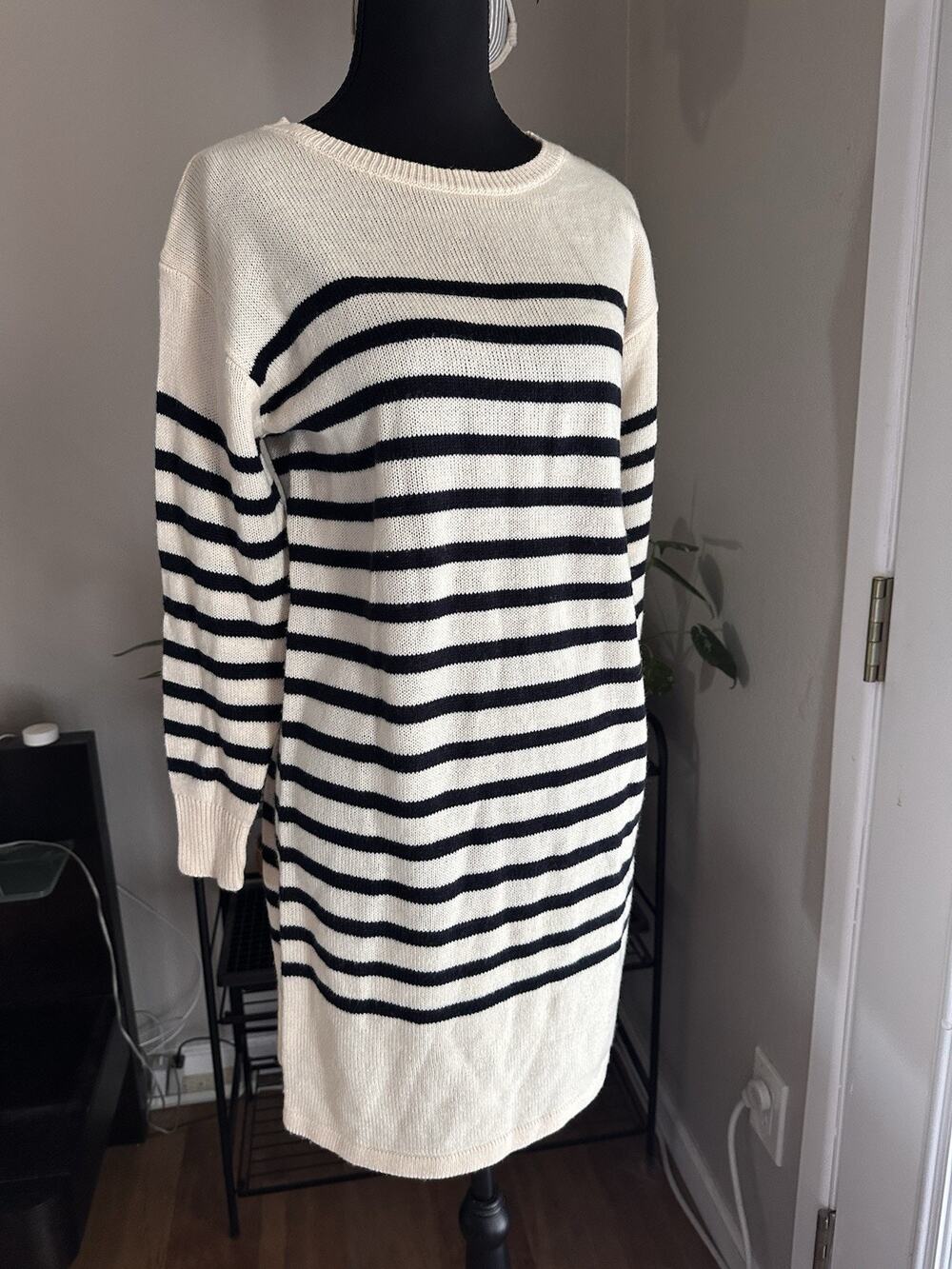 Earth Music & Ecology Premium Label Japan Striped Sweater Acrylic Size S NWT
